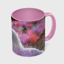 Кружка с полной запечаткой Единорог в блестящем поле