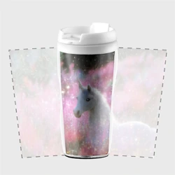 Термокружка-непроливайка Единорог в блестящем поле - фото 2