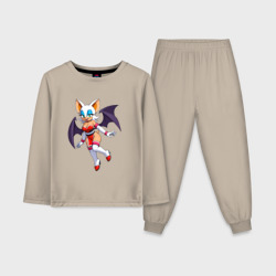 Детская пижама с лонгсливом хлопок Летучая мышь Руж из Sonic X