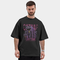 Мужская футболка Oversize хлопок premium Кот дремот Catnap - фото 2