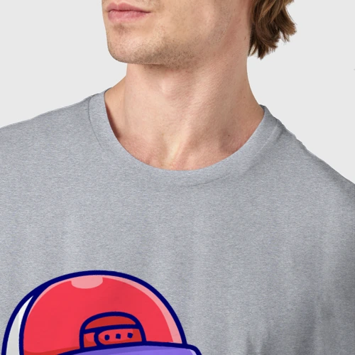 Мужская футболка хлопок с принтом Тетрис скейтер, фото #4