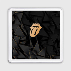 Магнит 55*55 Rolling Stones golden poly