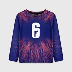Детский лонгслив 3D Rainbow Six red energy