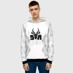 Мужская толстовка 3D Die Antwoord white poly - фото 2