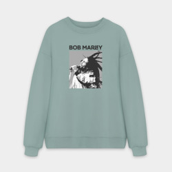 Мужской свитшот oversize без начеса хлопок Боб Марли легенда регги