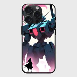 Чехол силиконовый для Apple iPhone 15 Pro Мax матовый Аниме и роботы