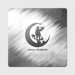 Магнит виниловый Квадрат Angels of Death - white gradient