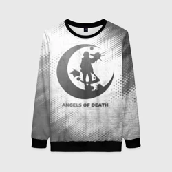 Женский свитшот 3D Angels of Death - white gradient