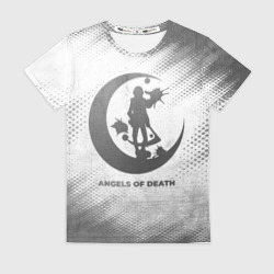 Женская футболка 3D Angels of Death - white gradient