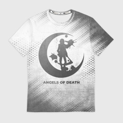 Мужская футболка 3D Angels of Death - white gradient