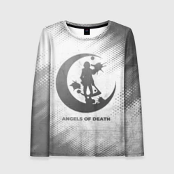 Женский лонгслив 3D Angels of Death - white gradient