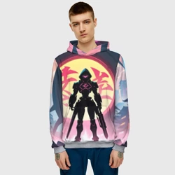 Мужская толстовка 3D Воин аниме - фото 2