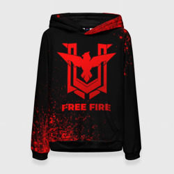 Женская толстовка 3D Free Fire - red gradient