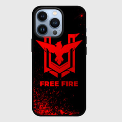 Чехол для iPhone 13 Pro Free Fire - red gradient