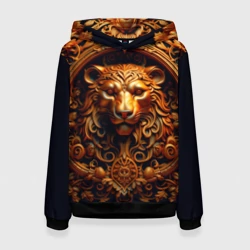 Женская толстовка 3D Лев узор