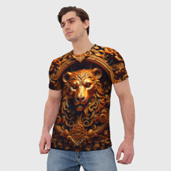 Мужская футболка 3D Лев узор - фото 2