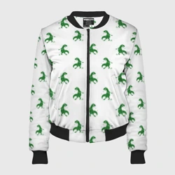 Женский бомбер 3D Динозавр