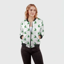 Женский бомбер 3D Динозавр - фото 2