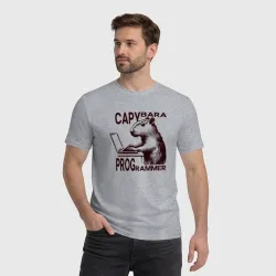 Мужская футболка хлопок Капибара програмист - фото 2