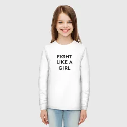 Детский лонгслив хлопок Fight like a girl - фото 2