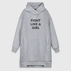 Платье-худи хлопок Fight like a girl