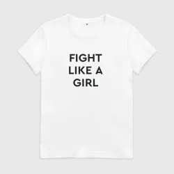 Женская футболка хлопок Fight like a girl