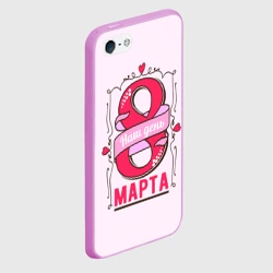 Чехол для iPhone 5/5S матовый Женский день - 8 марта - фото 2