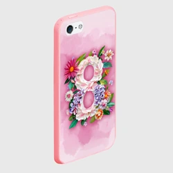 Чехол для iPhone 5/5S матовый Восемь в цветах - 8 марта - фото 2