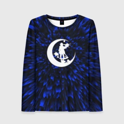 Женский лонгслив 3D Angels of Death blue energy