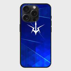 Чехол силиконовый для Apple iPhone 15 Pro матовый Code Geass blue poly