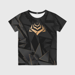 Детская футболка 3D Warframe golden poly