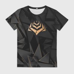 Женская футболка 3D Warframe golden poly