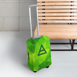 Чехол для чемодана 3D Thirty Seconds to Mars green poly - фото 2