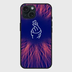 Чехол силиконовый для Apple iPhone 15 матовый K Pop red energy