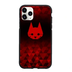 Чехол для iPhone 11 Pro Max матовый Stray red poly