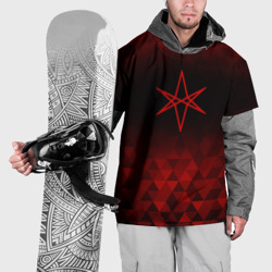 Накидка на куртку 3D Bring Me the Horizon red poly