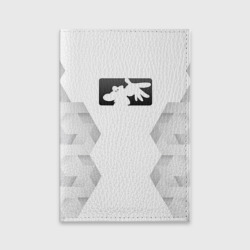 Обложка для паспорта матовая кожа Limp Bizkit white poly