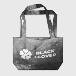 Пляжная сумка 3D Black Clover - grey gradient по-горизонтали