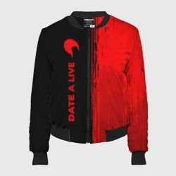 Женский бомбер 3D Date A Live - red gradient по-вертикали