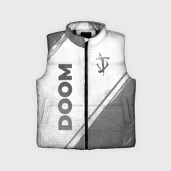 Детский жилет утепленный 3D Doom - white gradient вертикально