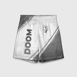 Детские спортивные шорты 3D Doom - white gradient вертикально
