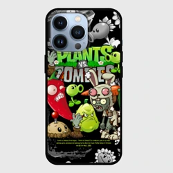 Чехол для iPhone 13 Pro Растения против зомби персонажи