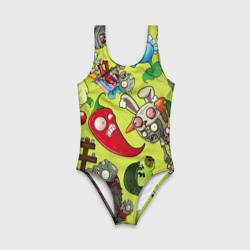 Детский купальник 3D Растения против зомби с героями - фото 2