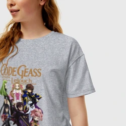 Женская футболка хлопок Oversize Код Гиас Лелуш - фото 2