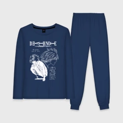 Женская пижама с лонгсливом хлопок Тетрадь смерти Эл
