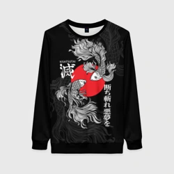 Женский свитшот 3D Бойцовые петушки истребители демонов