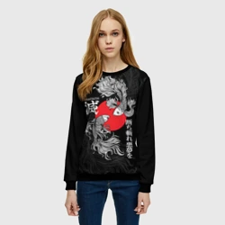 Женский свитшот 3D Бойцовые петушки истребители демонов - фото 2