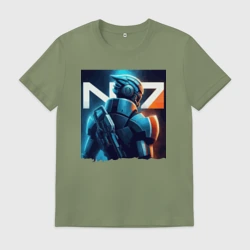 Мужская футболка хлопок Mass Effect - character ai art fantasy