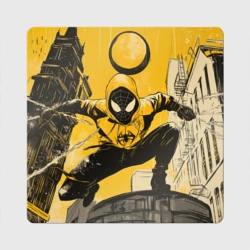 Магнит виниловый Квадрат Черный человек-паук