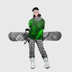 Накидка на куртку 3D Five Finger Death Punch - green gradient вертикально - фото 2